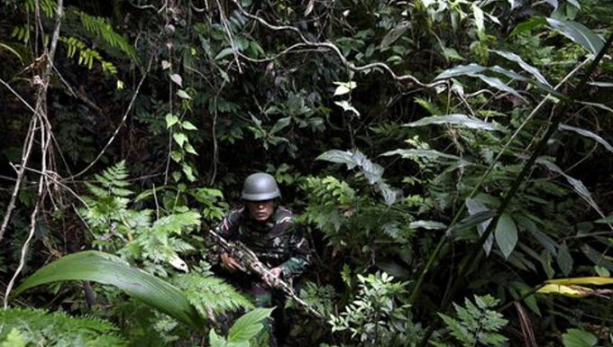 Indonesian soldier in Papua