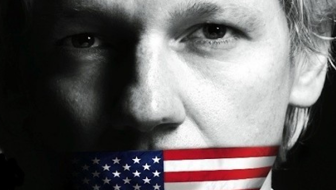 Julian Assange USflag