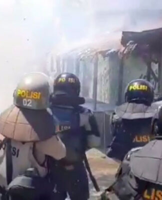 Jayapura protest suppressed 27 Oct 2020
