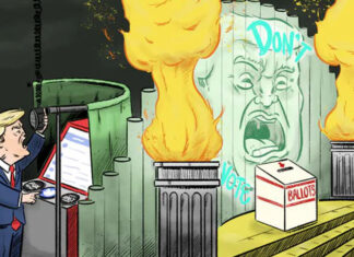 Trump election cartoon