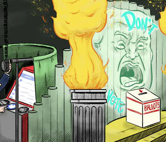 Trump election cartoon