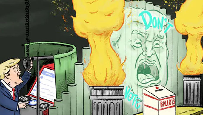 Trump election cartoon