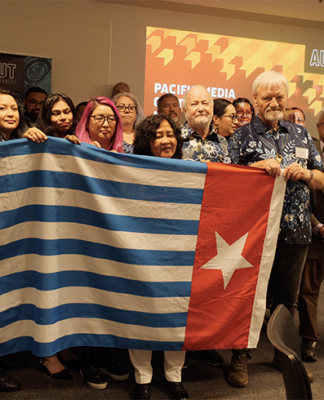 West Papua flag raising