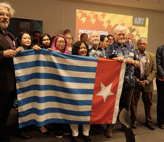 West Papua flag raising