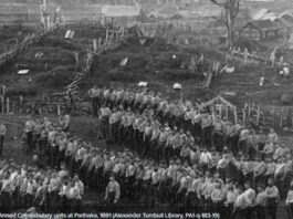 Armed Constabulary at Parihaka.
