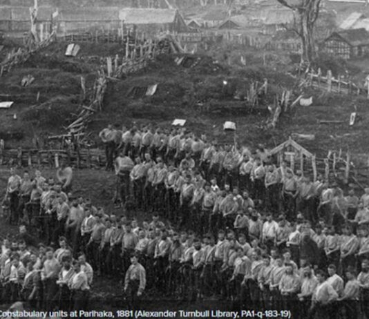 Armed Constabulary at Parihaka.