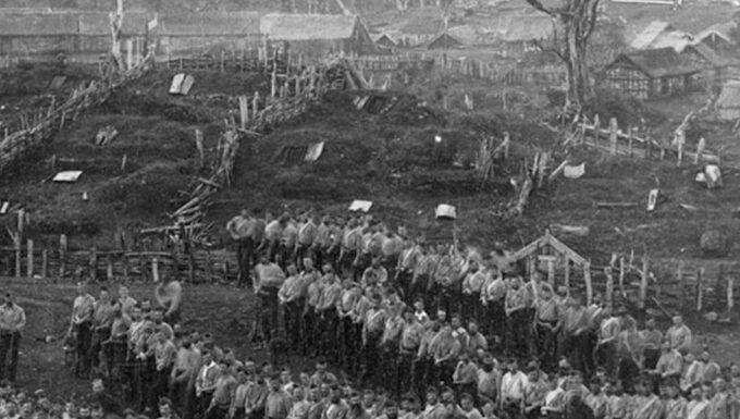 Armed Constabulary at Parihaka.