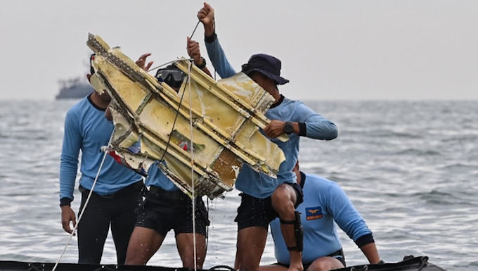 Sriwijaya Air wreckage