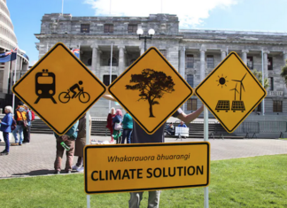 NZ climate action protest