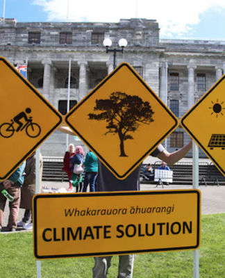 NZ climate action protest