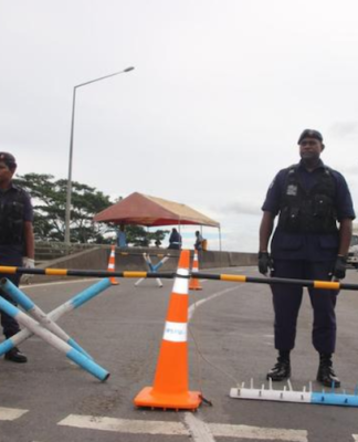 Suva police roadblock