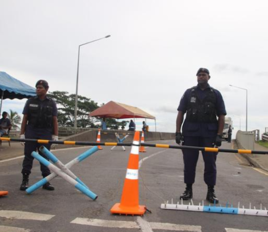 Suva police roadblock