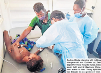 East Sepik clinic patient