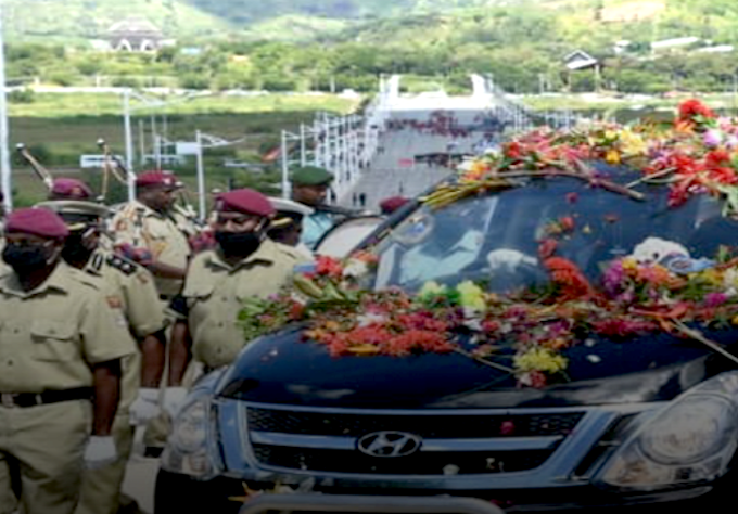 Sir Michael Somare cortege