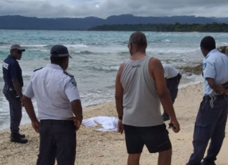 Body on Pango beach