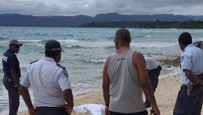 Body on Pango beach