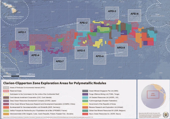 Clarion-Clipperton contract areas