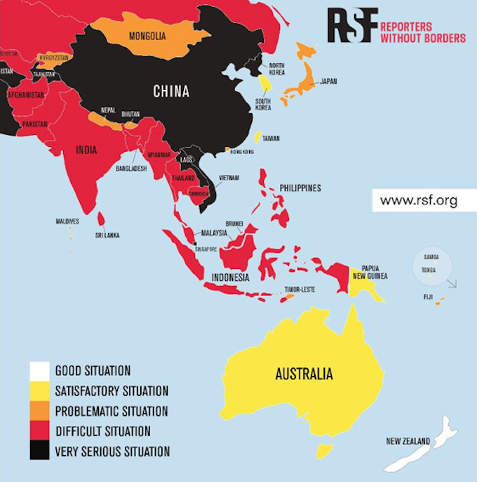 Asia Pacific RSF Index 2021