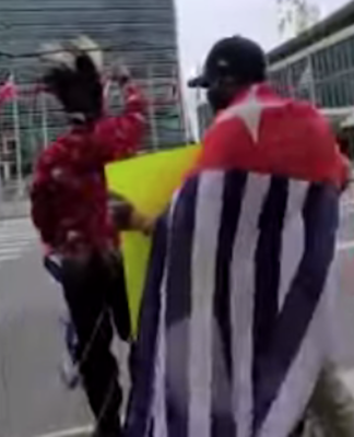 Papuan protest outside UN after Anari gagged for second time West Papua protest at UN