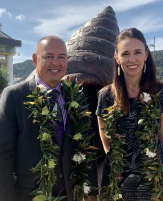 Mark Brown and Jacinda Ardern