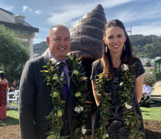 Mark Brown and Jacinda Ardern