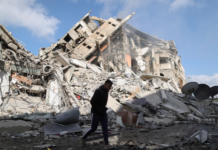 Destroyed tower in Gaza AJ