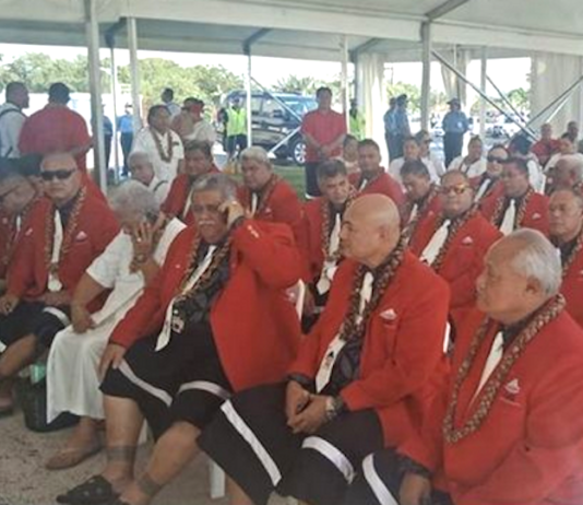 FAST members in a tent