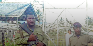 Armed guards at Giligili jail