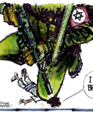 "I can't breathe" cartoom (c) Malcolm Evans