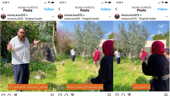 Illegal Israeli settler: ‘If I don’t steal your house, someone else will’ Screenshots from Palestinian Sheikh Jarrah resident Mona ElKurd's Instagram video