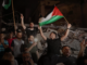 Palestians celebrate the Gaza truce. 200521