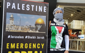 Palestinian protester