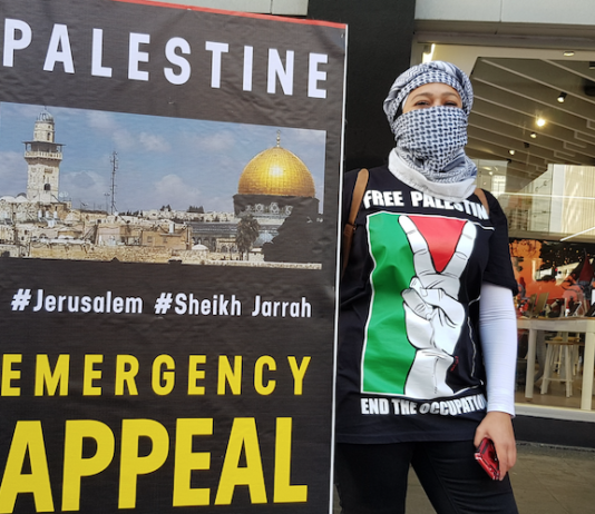 Palestinian protester