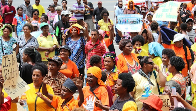 Prosecuting gender violence culprits still a problem, Parkop tells women PNG protest over violence against women