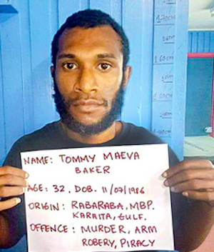 Alotau gang leader Tommy Baker