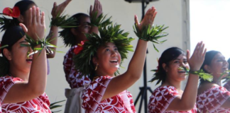 Avondale College on the Niue stage