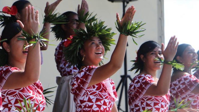 Avondale College on the Niue stage