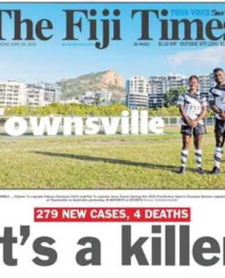 Fiji may be facing heavy covid disaster within month, warns health official Fiji Times: "It's a killer"