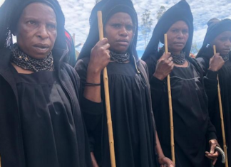 Highlands women attending a funeral 290621