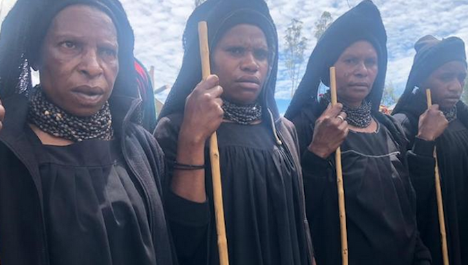 Highlands women attending a funeral 290621