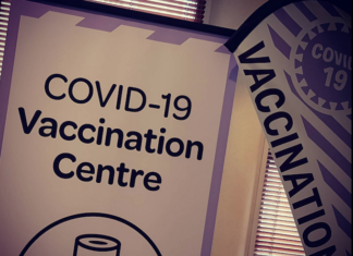 NZ covid vaccination centre at the Atrium, Auckland