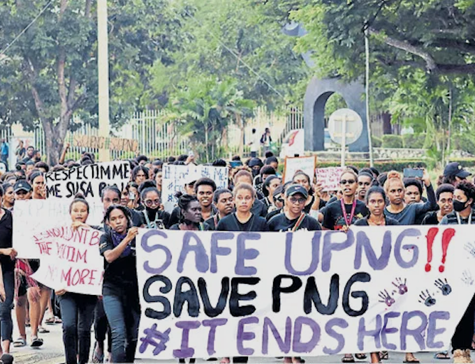 UPNG harassment protest 190621