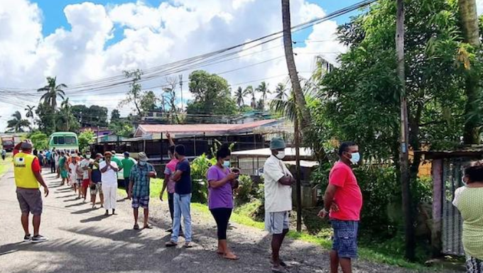 Fiji covid testing queue