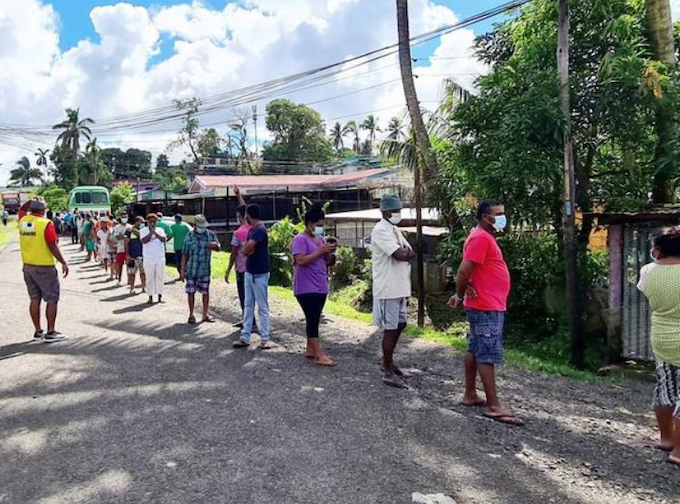 Fiji covid testing queue