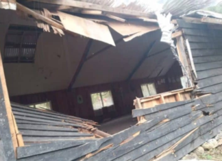 Bombed Mabugi village church