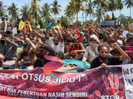 Student protest in Manokwari against Otsus 21052021