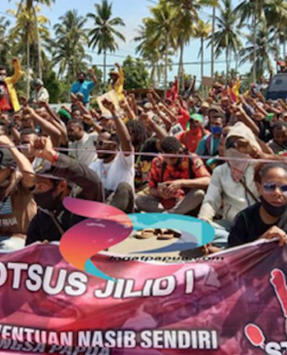 Student protest in Manokwari against Otsus 21052021