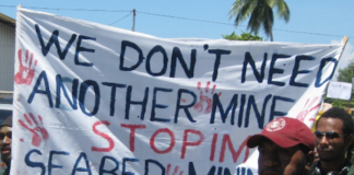 A PNG protest against seabed mining