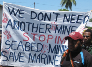 A PNG protest against seabed mining