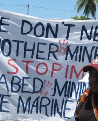 A PNG protest against seabed mining